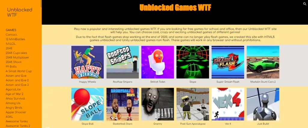 Here Are Some Top 15 Unblocked Games WTF In 2023