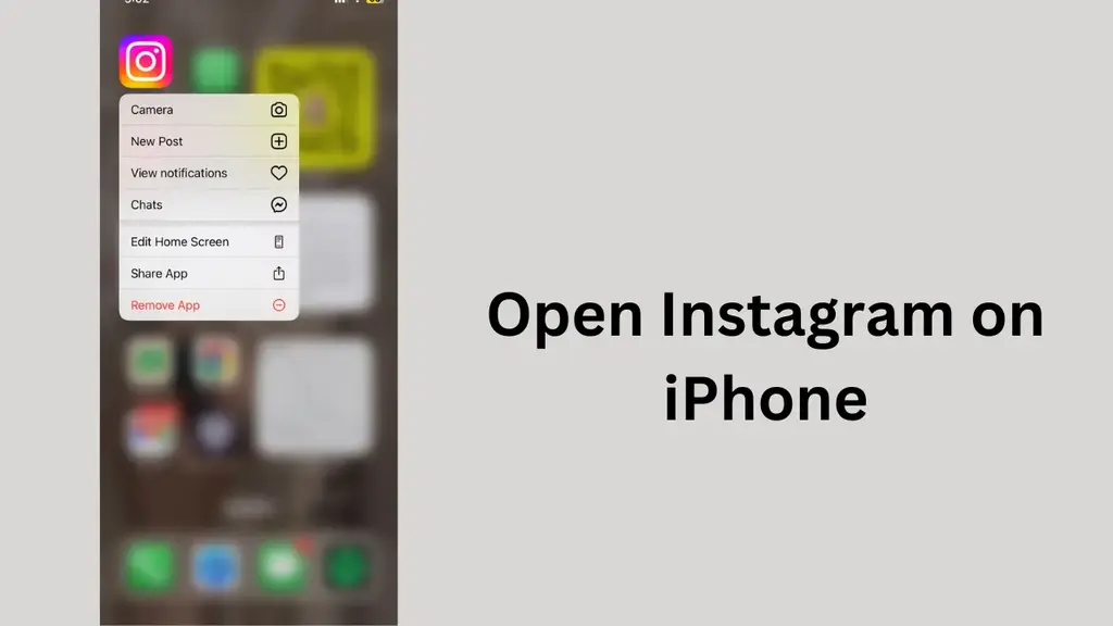 Open Instagram on iPhone